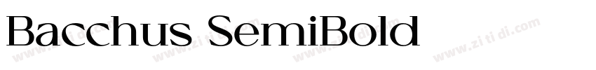 Bacchus SemiBold字体转换